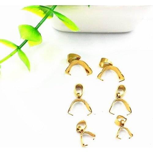 Gold Stainless Steel Melon Seed Buckle Vacuum Plating Gold Pendant Buckle Necklace Accessories Melon Seed Buckle craft