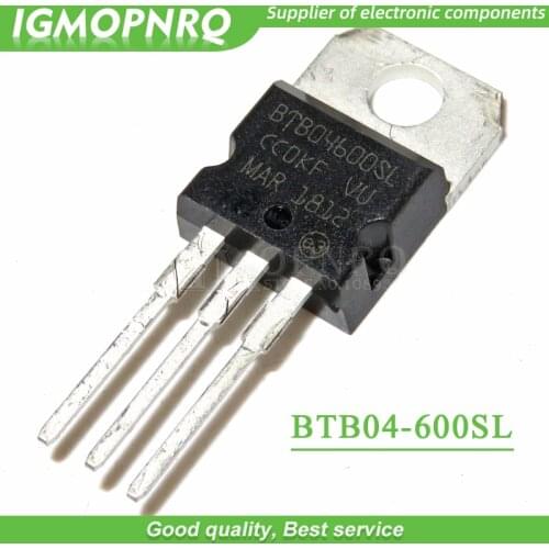 10pcs BTB04-600SL BTB04-600 BTB04 Triacs 4 Amp 600 Volt TO-220 new original