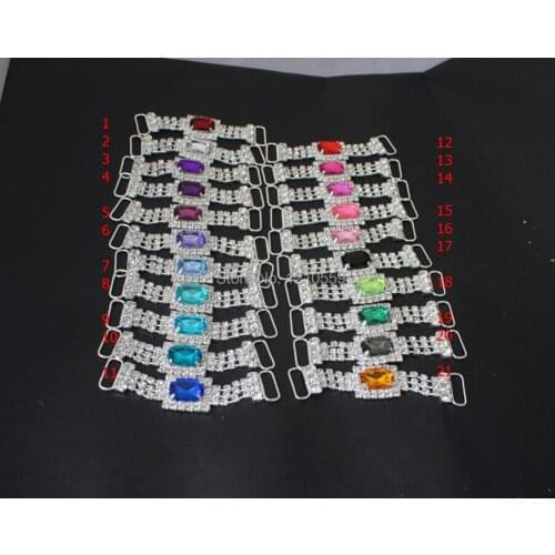 100 Pieces Colorful Wholesale Glass Rhinestone Bikini Connector for Garment Swimsuit