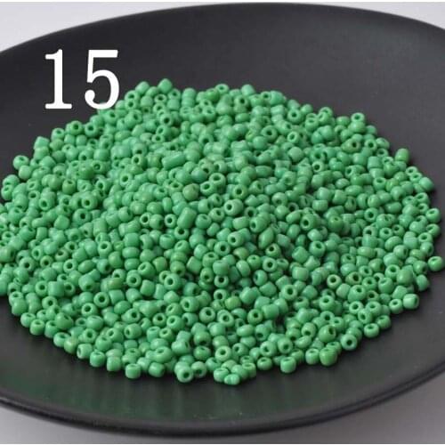 16g 1000pcs 2mm 12/0 Grass Green Color Opaque Round Loose Spacer Beads Cezch Glass Seed Beads Jewelry Making DIY Garment Bead