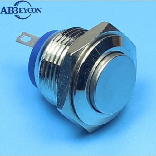 16mm 1NO short type domed Ball High head waterproof push button switch momenary switch pin terminal 220v metal shell machine
