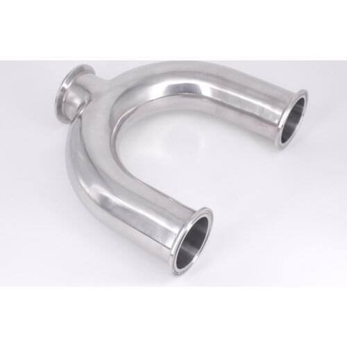 51mm 2" Pipe OD 2" Tri Clamp U Shaped Return Bend 3 Way SUS 304 Stainless Sanitary Fitting Spliter Homebrew Beer