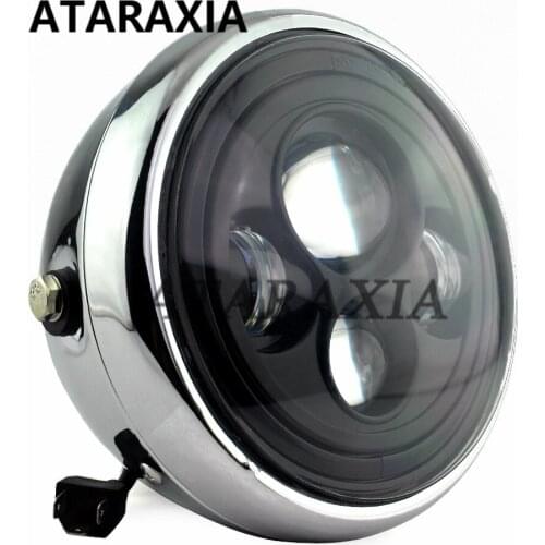 7inch Universal Cafe Racer Round LED Head lamp Headlamp Distance Light Refit Motorcycle Headlight For Harley Sportster XL883