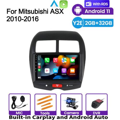 2G + 32G Android For Mitsubishi ASX 1 C4 Peugeot 4008 2010-2017 Car Radio Multimedia Video Player Navigation GPS 2 Din