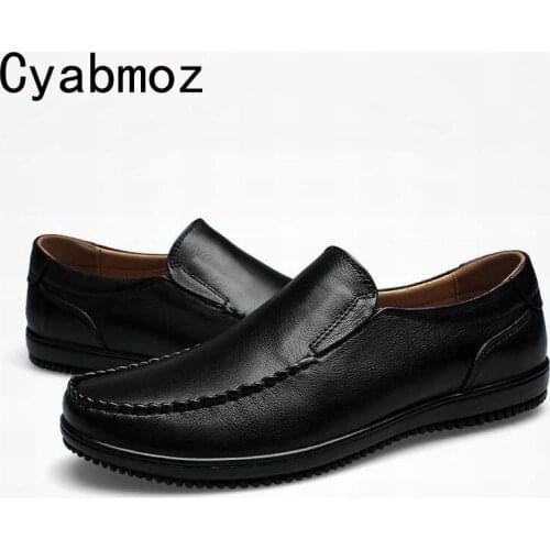Big size 38-47 slip on casual men loafers spring autumn mens moccasins shoes genuine leather mens flats shoe mocasines handmade