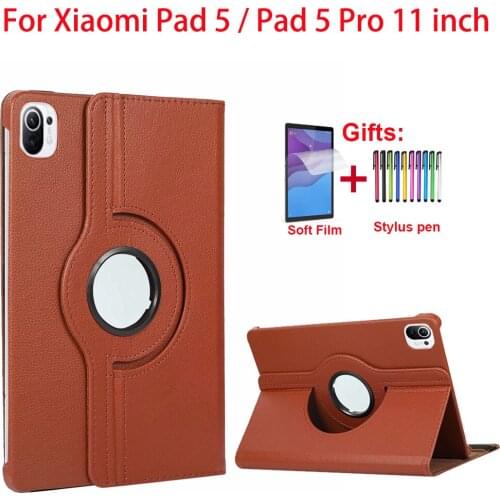 360 Degree Rotation Cover For Xiaomi Mi Pad 5 Pro Case 11 inch Leather Flip Stand Cover For MiPad 5 Pro 5G Case 2021 Capa Funda
