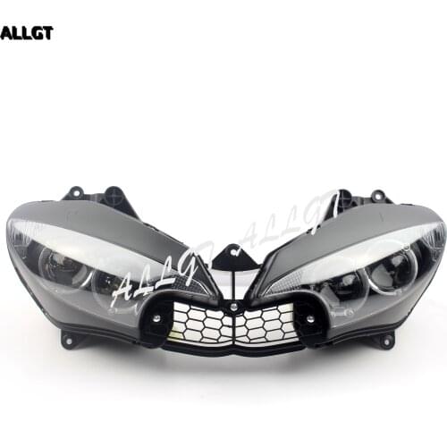 ALLGT Motorcycle Head Light For Yamaha 2003 2004 2005 03 04 05 YZF R6 Clear Headlight Black