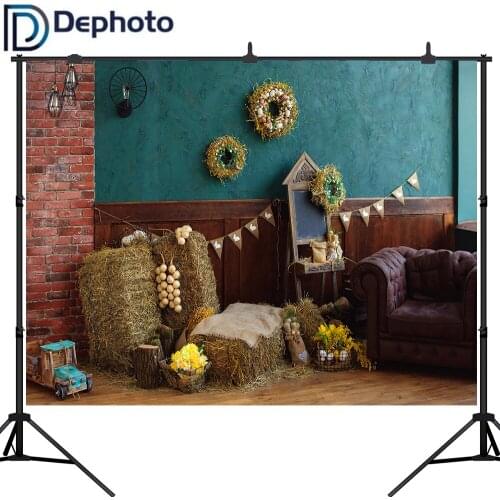 Dephoto Easter Spring Eggs Flowers Photography Background Baby Shower Interior Room Backdrop For Photo Studio Shoot props