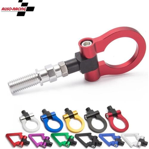 Jdm Billet Aluminum Folding Ring Screw Bumper Tow Hook No Cut Drill M18 x 2.5 Mount For Scion Mazda Honda Infiniti Nissan Toyota