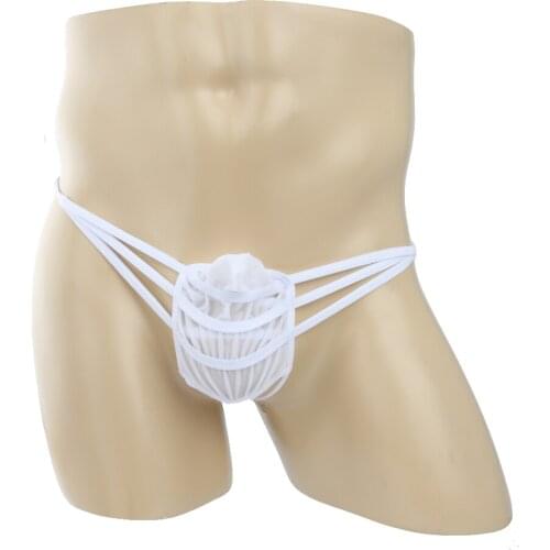 Mens Underwear Underpants Short Open Crotch Briefs C401 White sexy briefs hug your every curve and show your finest attributes