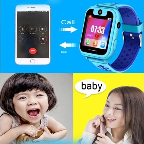 Manufacture Wholesale Touch Screen Phone LBS SOS kids Smart Watch S6