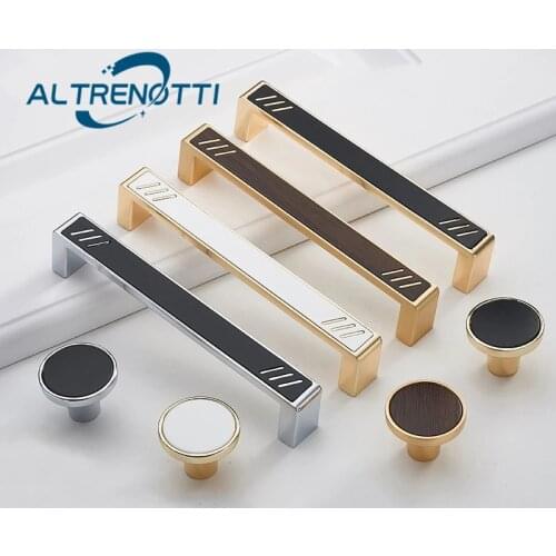 Modern Zinc Furniture Handle Wardrobe Cabinet Drawer Door Pull Simple Metal Knob Kitchen Cupboard Dresser Closet Room Hardware