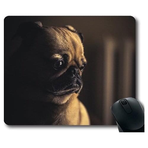 Puppy Thick Mousepad,Dog Pug Puppy Pet Animal Canine Purebred,dogs mouse mat