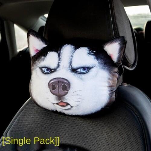 Car Headrest Four Seasons Universal Cartoon Removable Washable Husky Car Car Pillow Neck Pillow