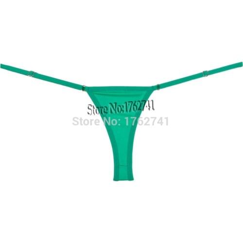 Womens Micro Thong String Adjustable Sexy Low Rise G-String Bikinis Lingerie