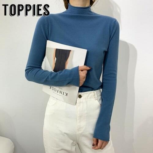 Turtleneck Pullover Sweater 2019 Winter Knitted Sweater Women Long Sleeve Jumpers Female Basic Tops Candy Color