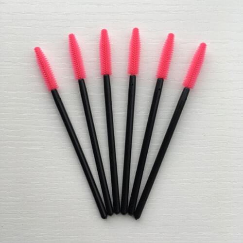200pcs Disposable Silicone Mascara Wands Eyelashes Applicator Makeup Brush for Eyelash Extension accessories tools Free shipping