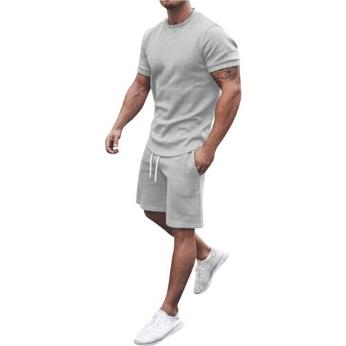 2021 Men’s Summer 2-piece Beach Sleeveless Shirts Tops & Shorts Pants Sets & Shorts Pants Sets Streetwear Ropa Hombre Sets