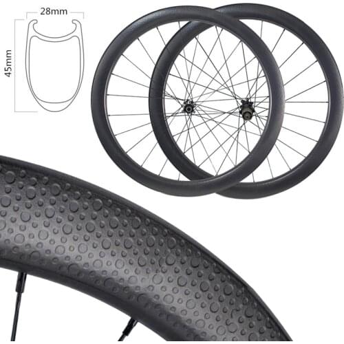 303 Carbon Road Disc Wheels 700c 45mm Deep Dimple 28mm Clincher Disc Brake 100x12mm 142x12mm Central Lock Road Carbon Wheels