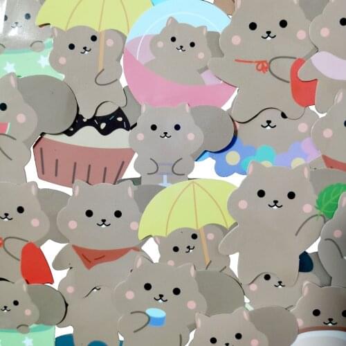 40Pcs Cute Big tailed squirrel cartoon Skateboard Laptop Luggage Fridge Phone Car Styling DIY Decal Sticker