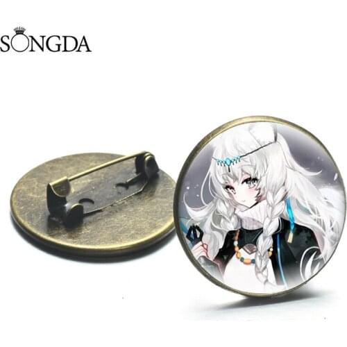 Anime Spiel Arknights Brooch Kiana Amiya Silverash Cuora Figures Trendy Decorative Brooch Charm Metal Lapel Pin Badge Collection