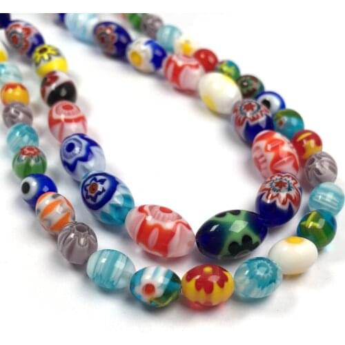 Natural Semi Precious Stone Beads Rice Shape Glass Making Necklaces Bracelets And Earrings For DIY 6*8/8*12mm