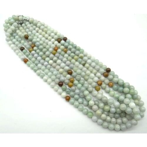 Wholesale Natural Stone High Quality Jade Round Stone Beads Necklace For diy Jewelry Making Bracelet Necklace 6/8mm