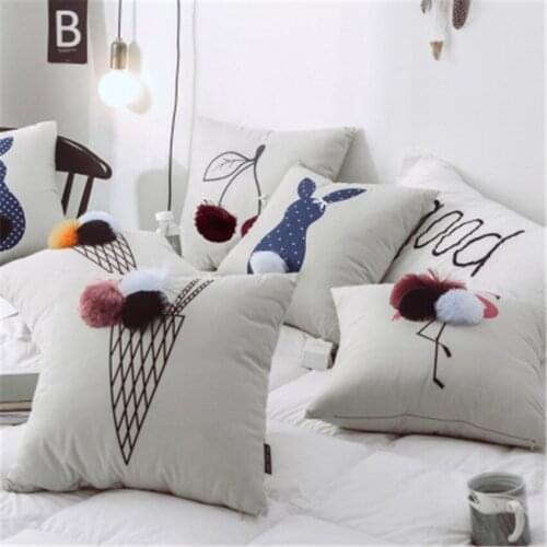 45x45cm Bone pattern Sofa Pillowcase Pink Cushion Cover Throw Pillow Case Home Sofa Bed Chair Decoration 17.72x 17.72inch