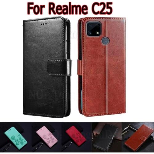 Flip Case For Realme C25 RMX3191 Cover Phone Protective Shell Funda For Realme C 25 Case Wallet Leather Book Etui Hoesje Capas