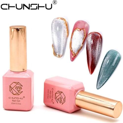 CHUNSHU Transparent Gel Polish Varnishes Cat Eye Gel Polish For Manicure Magic Hybrid Nails Crystal Cat Eyes Glitter Gel Varnish