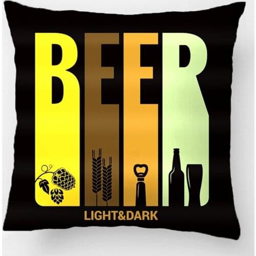 Retro Beer Light & Dark Pillow Wedding Decorative Cushion Cover Pillow Case Customize Gift By Lvsure For Sofa Seat Pillowcase