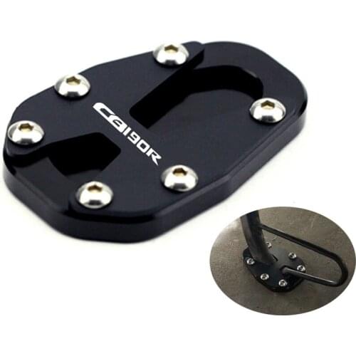 For HONDA CB 190R CB190R CB190 2016 2017 2018 Motorcycle CNC Side Kickstand Stand Extension Support Plate With Logo Black