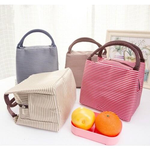 Functional Pattern Cooler Lunch Box Portable Insulated Canvas Lunch Bag Thermal Food Warmer Lunch Storage For Baby Bottle Bag