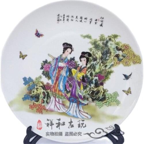 China old porcelain Coloured drawing Figure painting plates