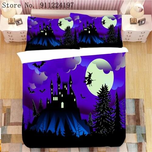 3D Cartoon Bedding Set For Kids/baby/children/boys Duvet Cover Luxury Quilt Cover Single Double Queen King Size Halloween Horror