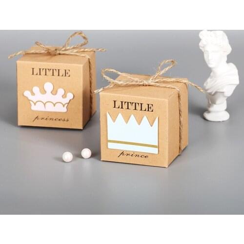 Prince And Princess Candy Box Wedding Favors and Gifts Boxes candy Bags for Guests Wedding Decoration Baby Shower Party Supplies