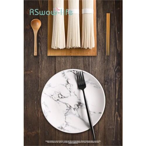 Creative Marble Ceramic Tableware Plate Home Platter Western Steak Dish For Home Kitchen Supplies