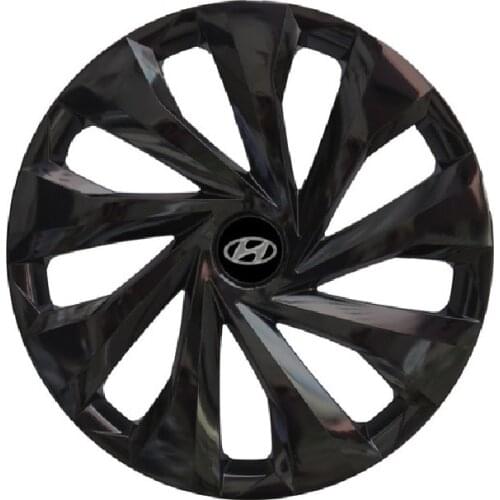 Wheel Rim Cover For Hyundai R15 Piano Bright Black Flexible Trim Caps 15 inch 4pcs/set With Emblem Auto Accessories