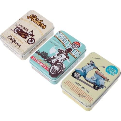 YYSD Mini Tin Metal Storage Box Candy Can Jewelry Holder Jar Coin Earrings Headphones