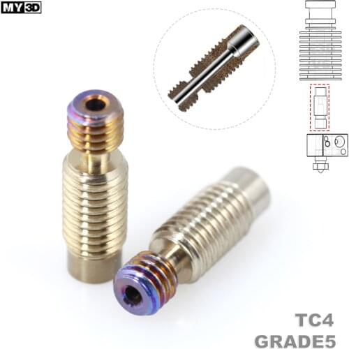 TC4 Grade5 Metal Upgrade E3D V6 Titanium Alloy Heat Break 3D Printer Nozzle Throat 1.75mm HOTEND Heater Block OMG H2 MY3D