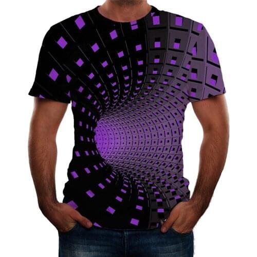 Fashion Mens 3D Printing Round Neck Short Sleeve Shirt Top Blouse 2020 Spring and Summer Cool 3D Printing F Mens T Shirt
