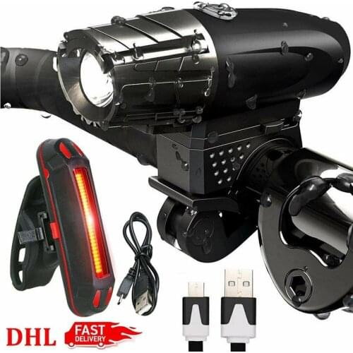 Outdoor USB Bike Light Rechargeable Bicycle Front Light lamp Headlight Flashlight Bicycle Light Cycling LED Flashlight Lantern