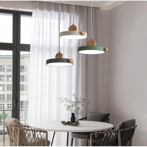 Pendant lamp Nordic restaurant lamp living room modern minimalist chandelier macaron dining room bar table bedside bedroom lamp