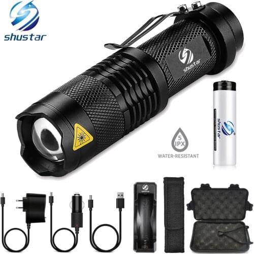 Portable Mini Glare LED Flashlight 5 Lighting modes Led torch Bicycle light camping light Used for camping adventure riding, etc