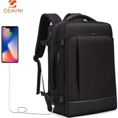 Men 15.6 17.3 Inch Laptop Backpack Waterproof USB Charging Male Business Computer Bags Handbag Rucksack Travel Mochila Backpacks