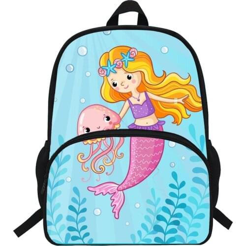 16Inch Mermaid Printing Backpack For Teenage Girls School Bags Children Character Casual Daily Backpacks For Kids