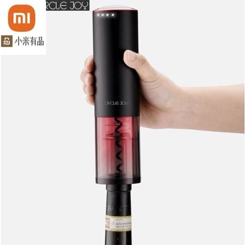 Xiaomi Mijia 2019 new Circle Joy Smart Automatic Electric Wine Corkscrew Wine Bottle Opener Kit Cordless With Foil Cutte