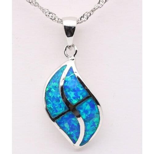 Blue Opal Pendant Fashion Jewelry Gift Lady