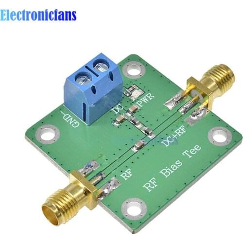 Bias Tee Broadband 10-6000MHz 6GHz RF Microwave DC Bias DC Blocker for HAM Radio RTL SDR LNA Low Noise Ham Radio Amplifier