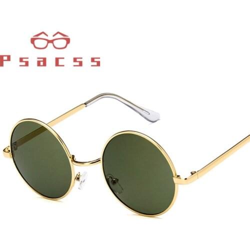 Psacss Modis Round Sunglasses Women Men Metal Vintage Brand Designer Sun Glasses For Driving Fishing Shades Gafas de sol UV400